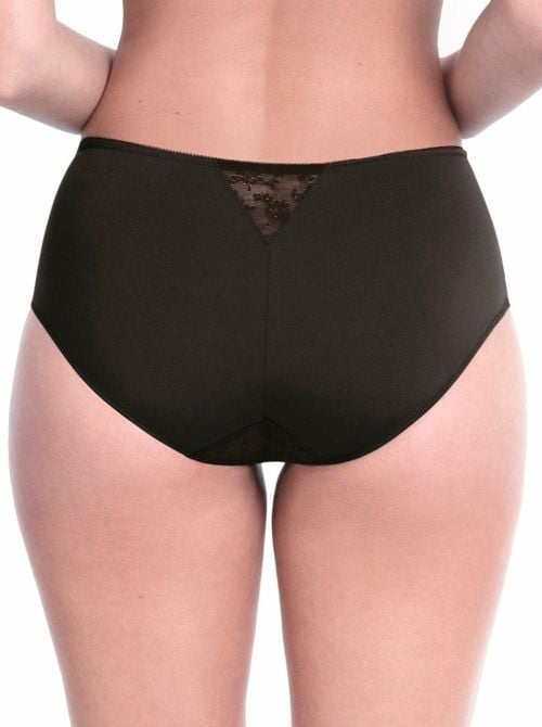 Fleur Slip Alto in Pizzo Floreale, chocolate