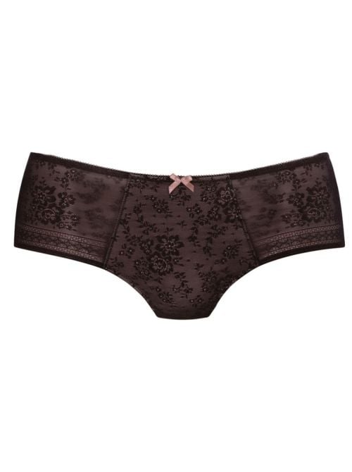 Fleur Slip Alto in Pizzo Floreale, chocolate
