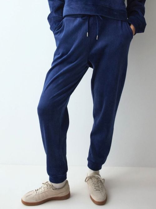 Velour Rib Pantaloni Jogger Donna in Morbido Velour a Costine TRIUMPH