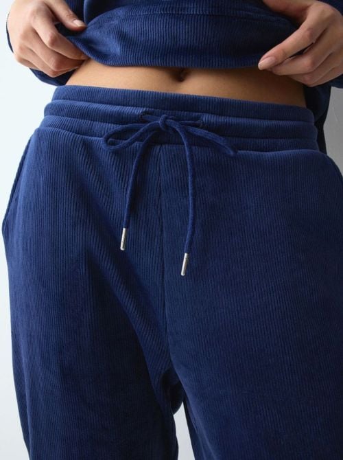 Velour Rib Pantaloni Jogger Donna in Morbido Velour a Costine TRIUMPH