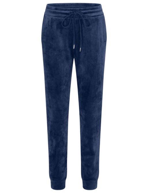 Velour Rib Pantaloni Jogger Donna in Morbido Velour a Costine