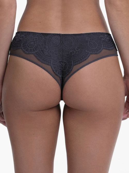 Selma Shorty in Pizzo e Tulle, shadow blue
