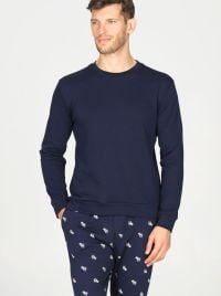 Men's Warm Pure Cotton Tracksuit Pyjamas with Drawstring