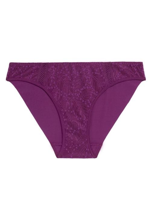 Com&egrave;te Slip in Pizzo con Finiture Invisibili, mora