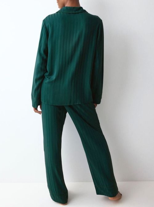 Amourette Jacquard Pigiama Donna in Viscosa con Pantaloni Palazzo