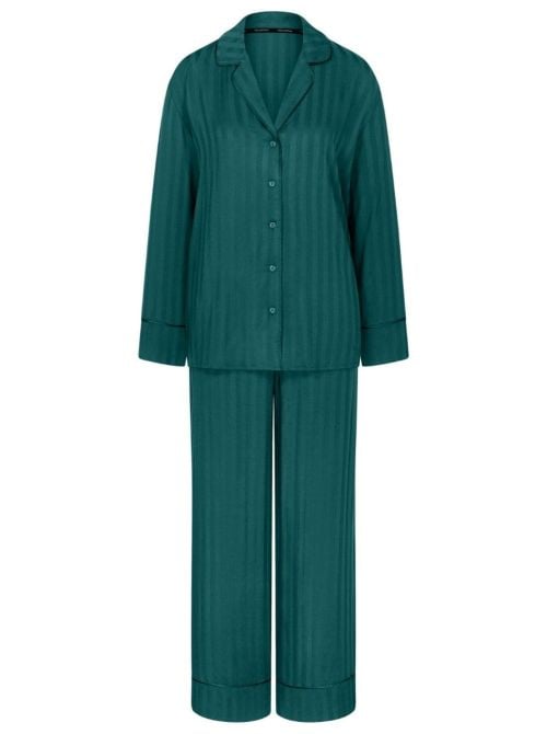 Amourette Jacquard Pigiama Donna in Viscosa con Pantaloni Palazzo