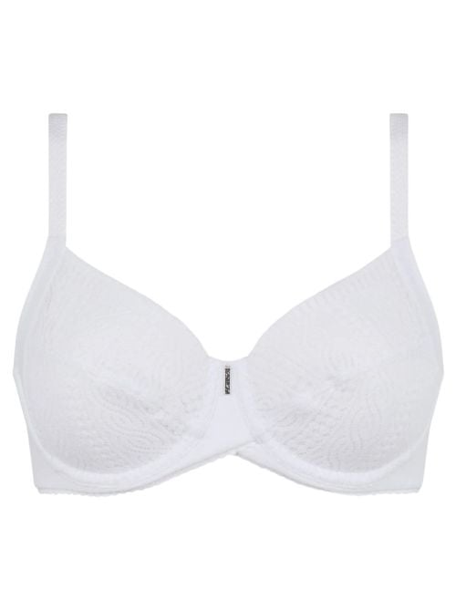Easy Support Reggiseno Coprente con Ferretto in Pizzo ad Alto Sostegno, bianco