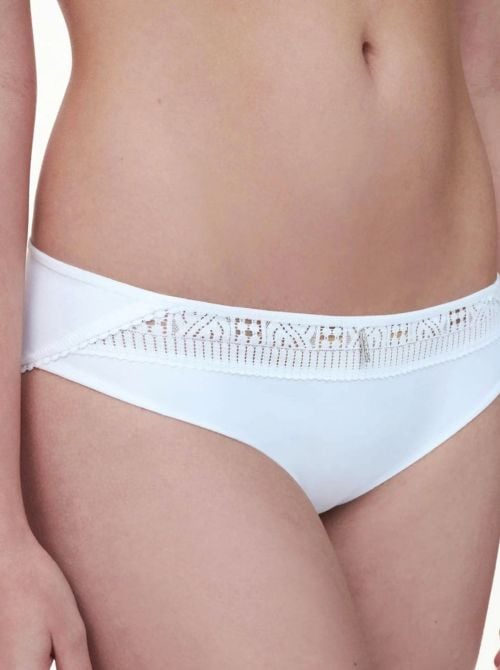 Easy Support Slip Donna Classico in Pizzo e Morbida Maglia, bianco