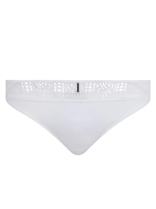 Easy Support Slip Donna Classico in Pizzo e Morbida Maglia, bianco
