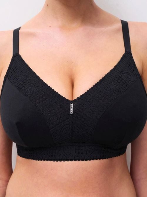Easy Support Reggiseno Senza Ferretto Coprente ad Alto Sostegno, nero