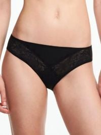 Floral Touch Slip Donna Classico in Pizzo Floreale e Morbida Maglia, nero