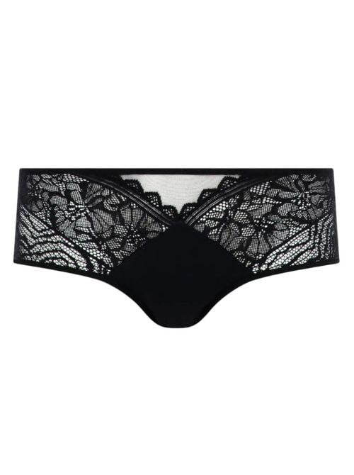 Floral Touch Shorty Donna in Pizzo Floreale e Morbida Maglia, nero
