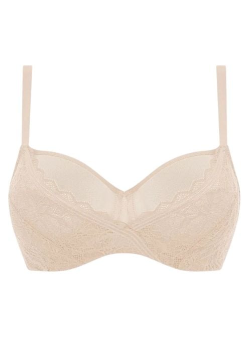 Floral Touch Reggiseno Coprente con Ferretto in Pizzo Floreale, beige