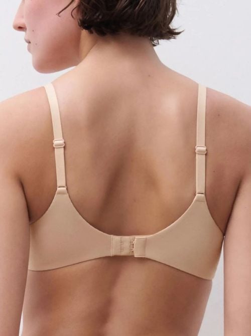 Floral Touch Reggiseno Coprente con Ferretto e Coppe Memory Foam in Pizzo, beige