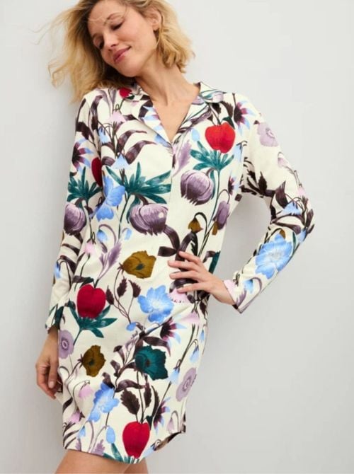 Camicia da Notte Donna in Cotone con Bottoni - Alpine M&M CALIDA