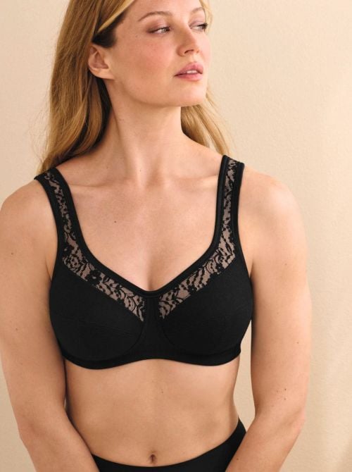 Lia reggiseno in cotone senza ferretto, nero ANITA