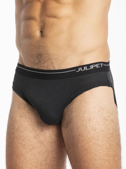 Ima - Slip Medio in Cotone Elasticizzato, nero