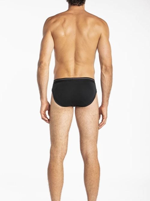Ima - Slip Medio in Cotone Elasticizzato, nero