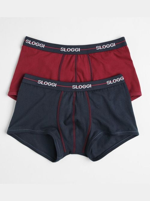 Sloggi Start Hip confezione da 2 boxer, rosso/blu