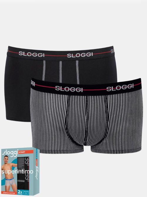 Sloggi Start Hip confezione da 2 boxer, righe/blu