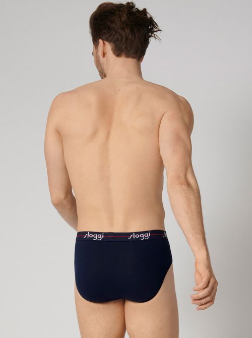 Sloggi Start Midi confezione da 2 slip, rosso/blu
