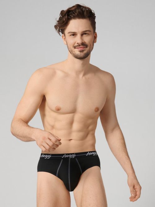 Sloggi Start Midi confezione da 2 slip, nero SLOGGI