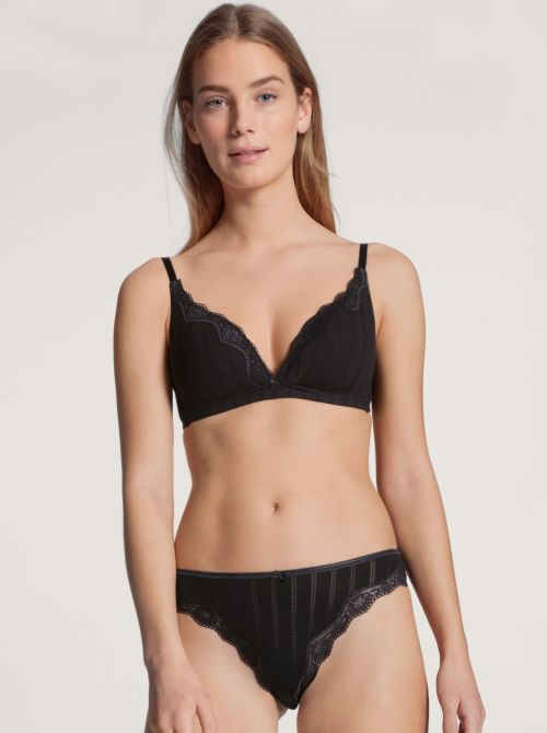 Etude Toujours slip media altezza, nero CALIDA