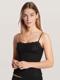 Etude Toujours Top con bretelline regolabili, nero