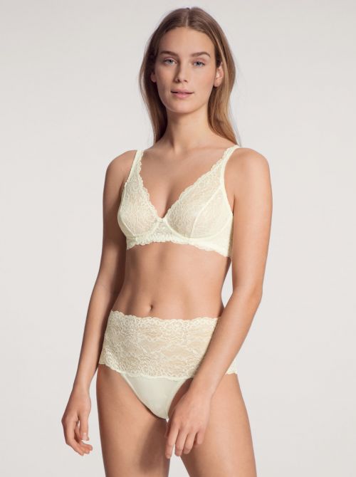 21431 Sweet Secrets slip alto con pizzo, alabaster creme