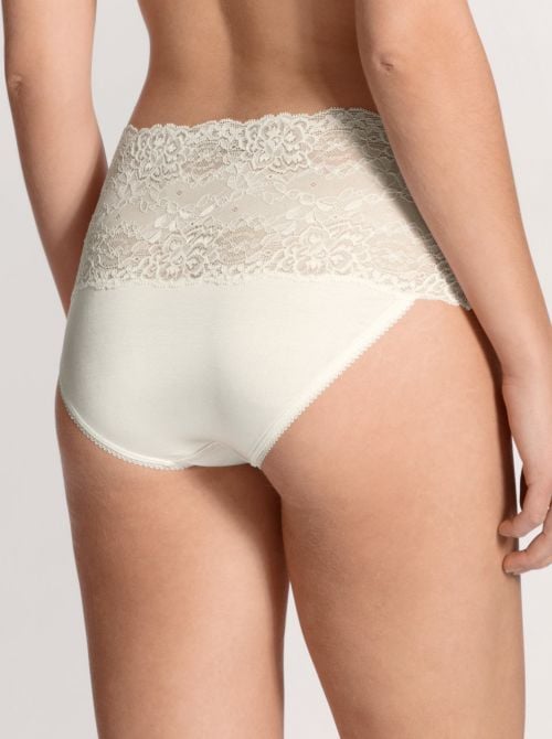 21431 Sweet Secrets slip alto con pizzo, alabaster creme