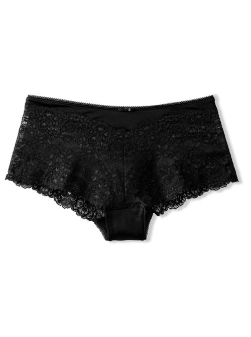 24331 Sweet Secrets slip panty in pizzo, nero