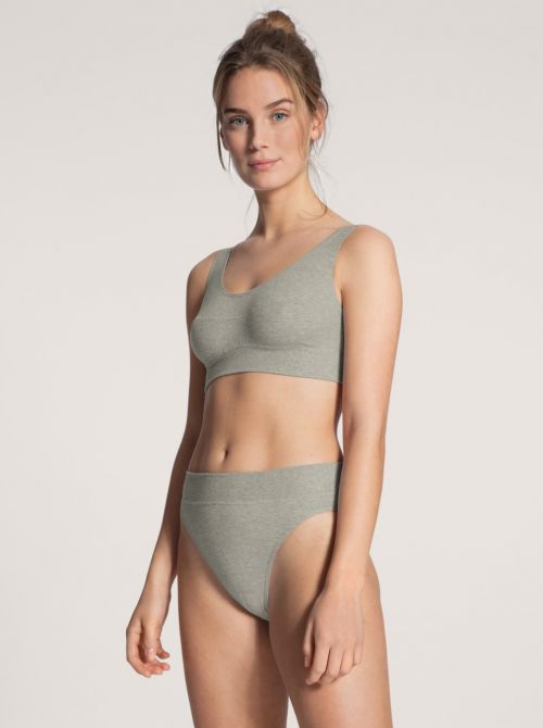 2138 bustier SPORT in Cotton, gray CALIDA
