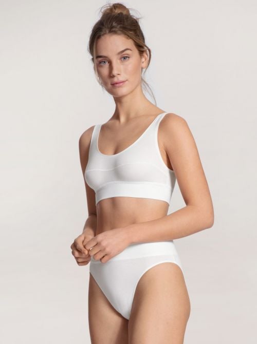 2138 Top SPORTIVO in Cotone, bianco