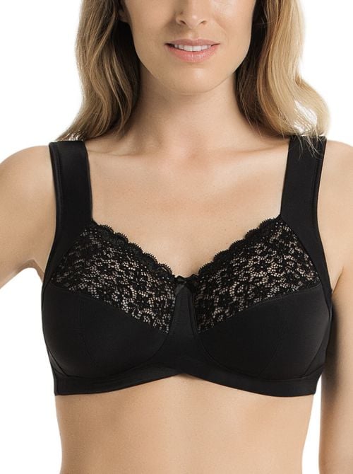 Havanna non-wire bra, black