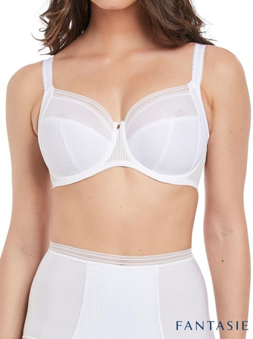 Fusion Underwired  Full Cup Side Support Bra, white FANTASIE