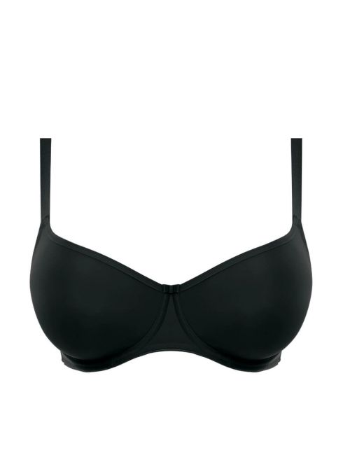 Smoothing  Underwired Moulded Balcony Bra, black