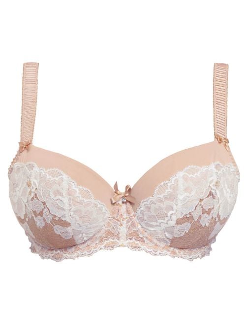 Marianna Underwired Padded Half Cup Bra, latte