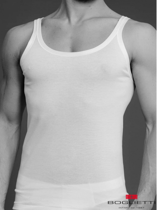 Tank top FNA011, Narrow shoulder, 100% cotton filoscozia BOGLIETTI