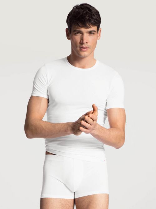 25660 Evolution Boxer corto in cotone ultra fine, bianco