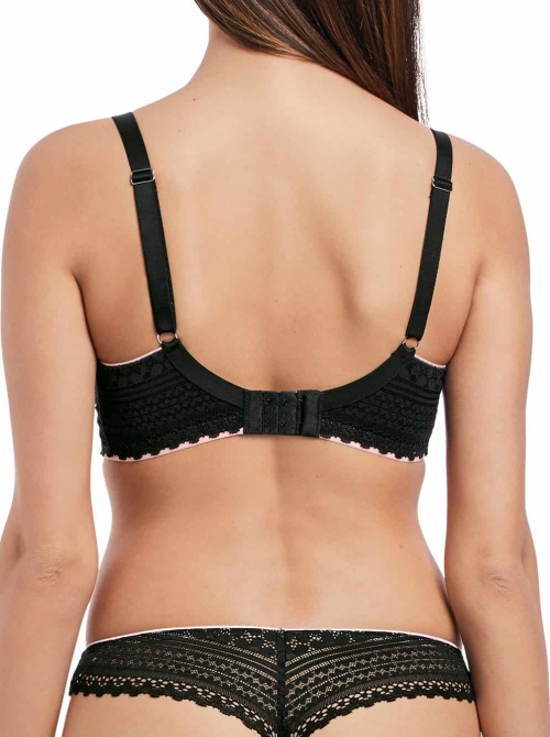 Daisy Lace UW Padded Half cup Bra, black FREYA