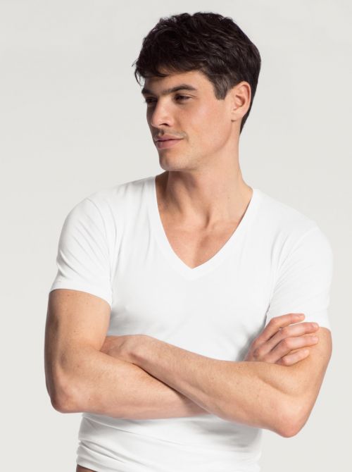 Evolution T-Shirt cotone ultra fine, bianco CALIDA