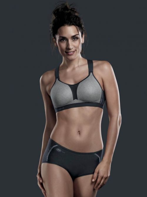 5537 dinamiX star Reggiseno sport con dorso a X, grigio