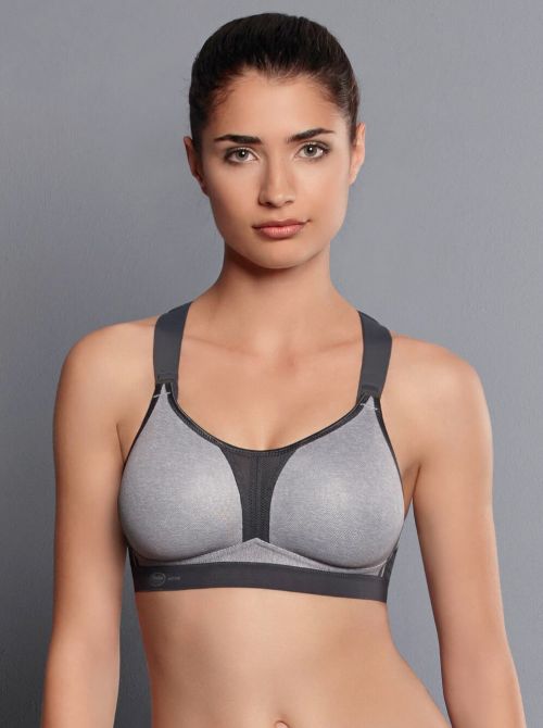5537 dinamiX star Reggiseno sport con dorso a X, grigio