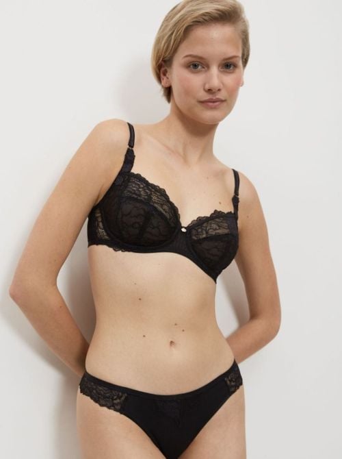 Peony Florale W Reggiseno con ferretto, nero