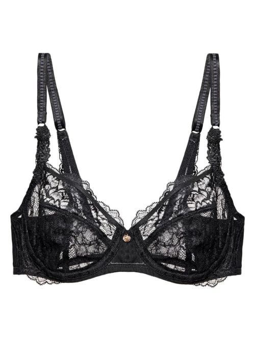 Peony Florale W Reggiseno con ferretto, nero