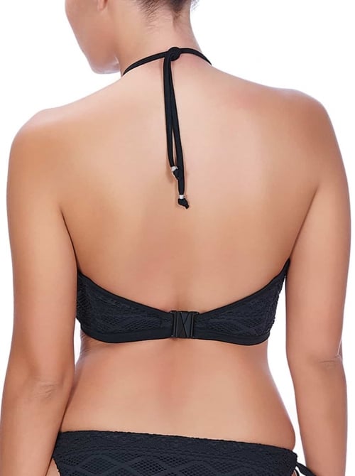 Sundance Top per Bikini Hi-Neck Crop, nero