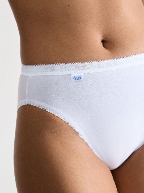 Sloggi Basic Tai 2 Slip in cotone, bianco