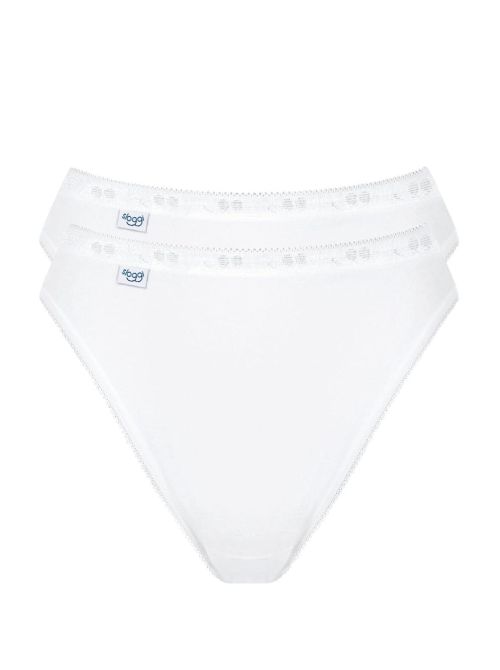 Sloggi Basic Tai 2 Slip in cotone, bianco