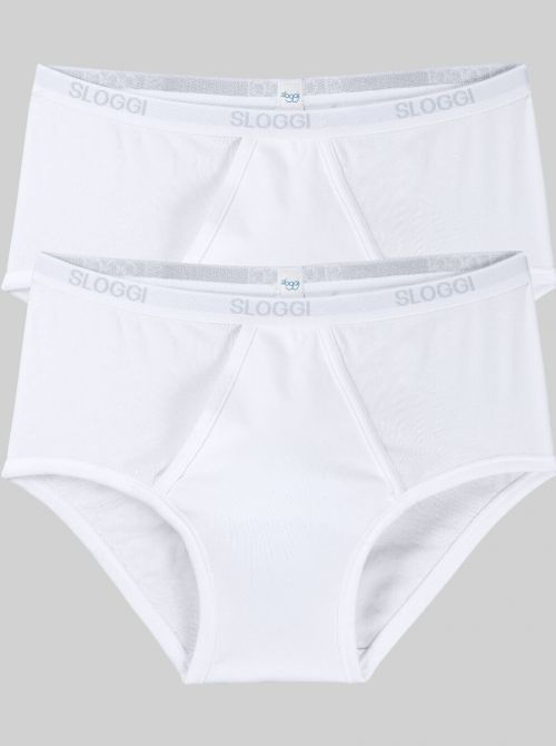 Sloggi Men Basic MAXI whit front fly 2 pieces, white SLOGGI