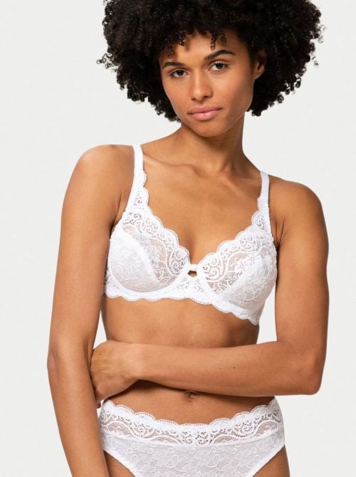 Amourette 300 W wired bra B-F Cups, white